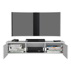 Rack Para Tv Flotante Gleid, Blanco, con Dos Puertas Abatibles - vista 3