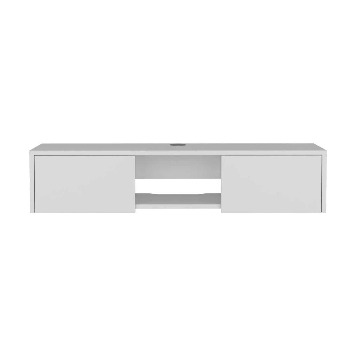 Rack Para Tv Flotante Gleid, Blanco, con Dos Puertas Abatibles - vista 5