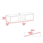 Rack Para Tv Flotante Gleid, Blanco, con Dos Puertas Abatibles - vista 7