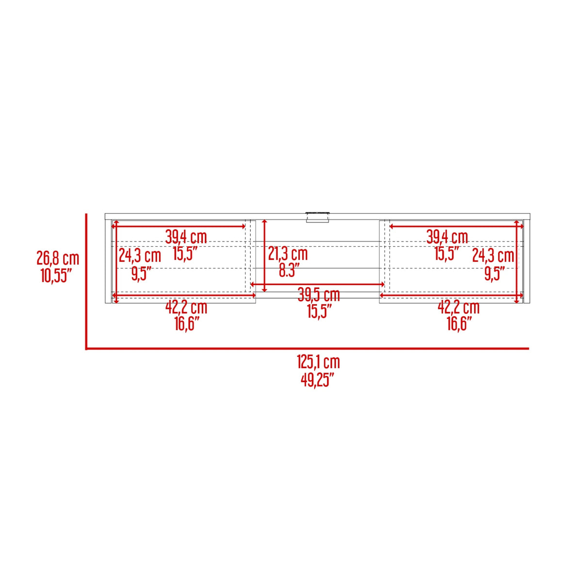 Rack Para Tv Flotante Gleid, Blanco, con Dos Puertas Abatibles - vista 6