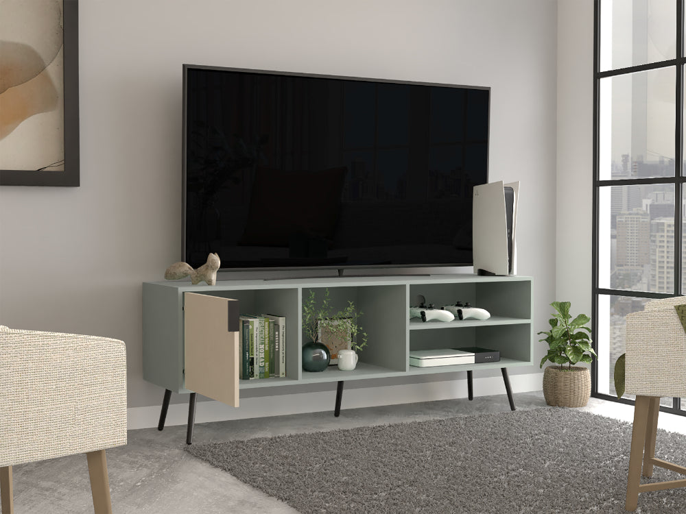 Rack Tv 65" Vulcan Una Puerta, Color Agave Y Toquilla - vista 2