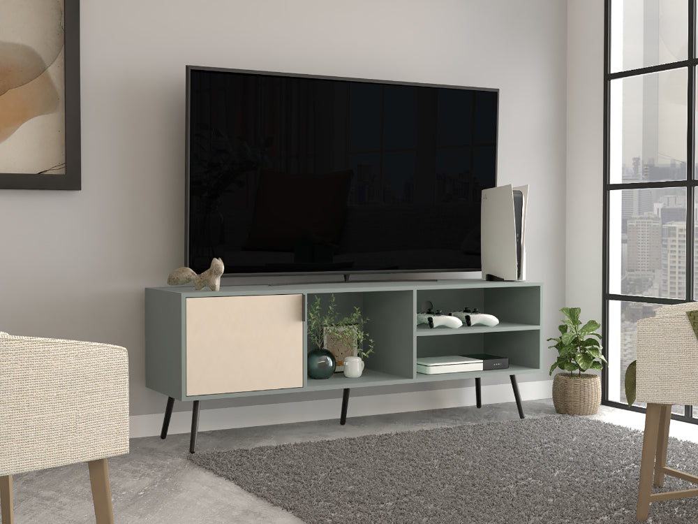 Rack Tv 65" Vulcan Una Puerta, Color Agave Y Toquilla - vista 1