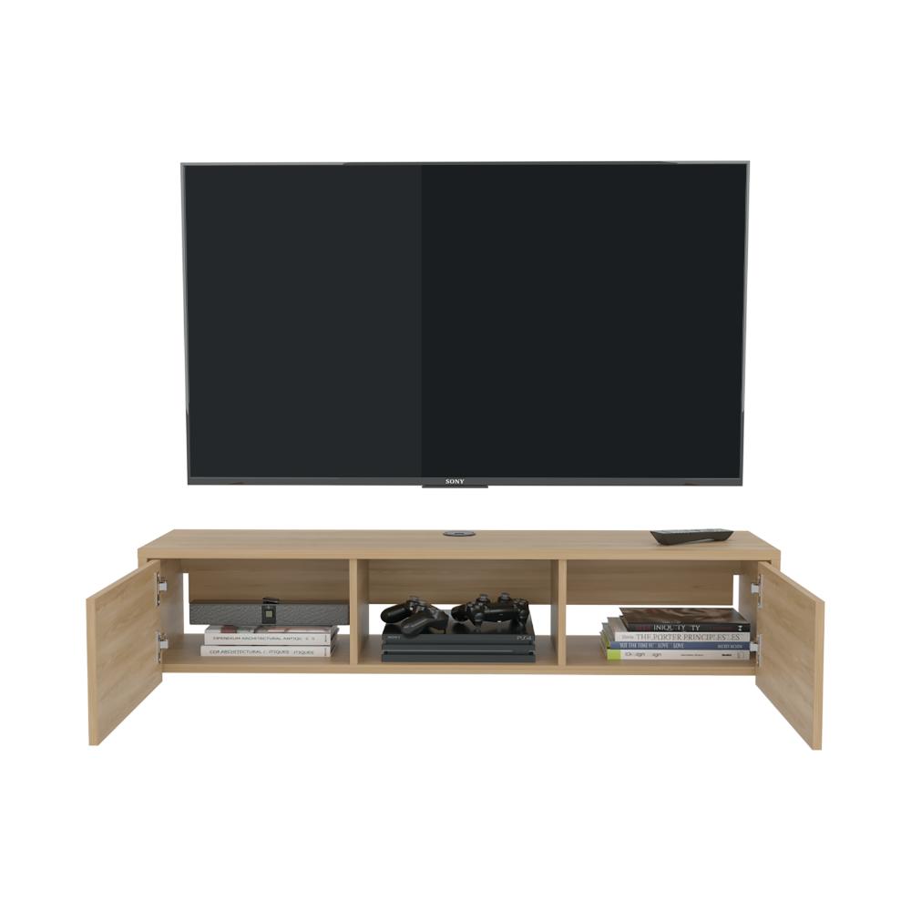 Rack Tv 65" Glen Multifuncional Piso O Flotante, Fresno Europeo - vista 5