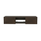 Mesa Para Tv Flotante Gleid, Nogal Europeo, con Dos Puertas Abatibles - vista 7
