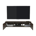 Mesa Para Tv Flotante Gleid, Nogal Europeo, con Dos Puertas Abatibles - vista 1
