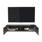 Mesa Para Tv Flotante Gleid, Nogal Europeo, con Dos Puertas Abatibles - vista 1