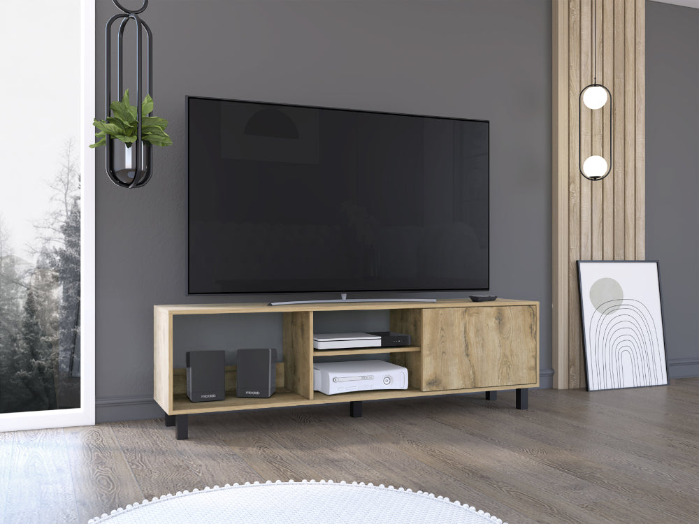 Rack Tv 65" Tunez Una Puerta, Color Macadamia - vista 1