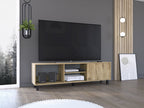 Rack Tv 65" Tunez Una Puerta, Color Macadamia - vista 1