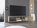 Rack Tv 65" Tunez Una Puerta, Color Macadamia - vista 2