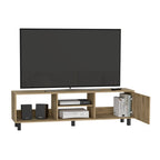 Rack Tv 65" Tunez Una Puerta, Color Macadamia - vista 3