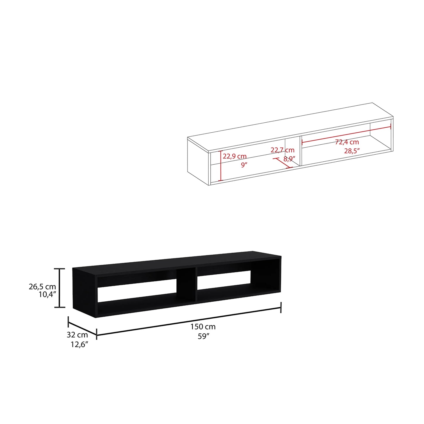 Panel Tv59 R-150 - Negro