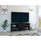 Rack de TV Essential Con Puerta, Wengue y Negro, con capacidad para televisor de 65 pulgadas - vista 5