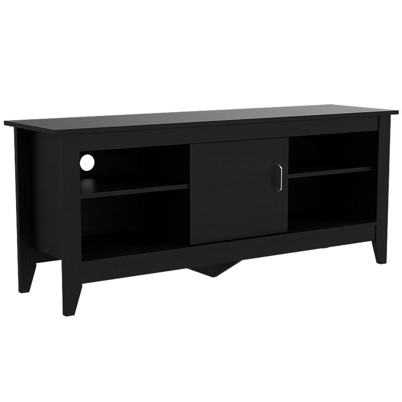 Rack de TV Essential Con Puerta, Wengue y Negro, con capacidad para televisor de 65 pulgadas - vista 3