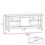 Rack de TV Essential Con Puerta, Wengue y Negro, con capacidad para televisor de 65 pulgadas - vista 7