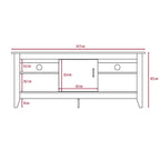 Rack de TV Essential Con Puerta, Wengue y Negro, con capacidad para televisor de 65 pulgadas - vista 8