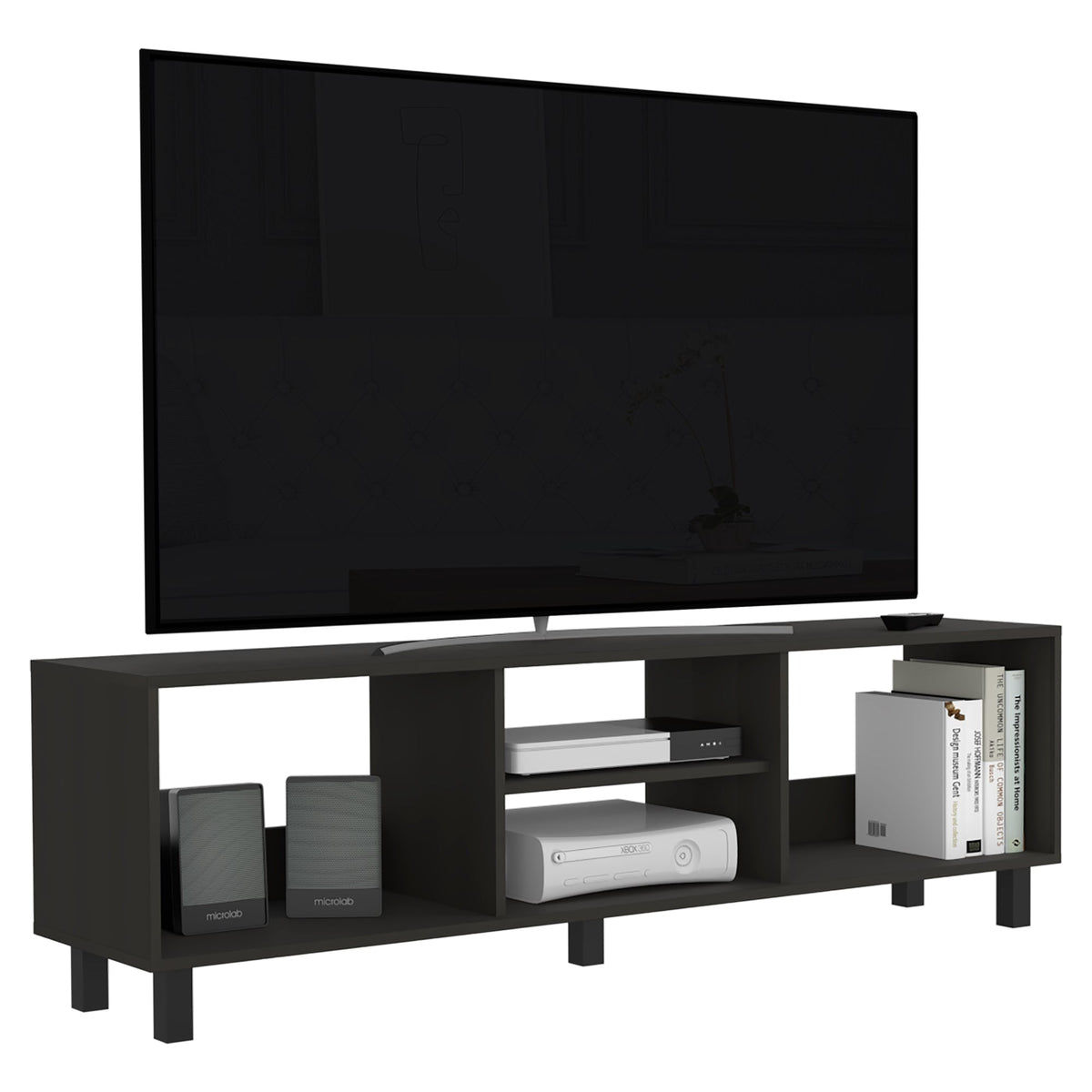 Mesa Para Tv Tunez, Wengue, Para Televisor Hasta 70 Pulgadas - vista 2