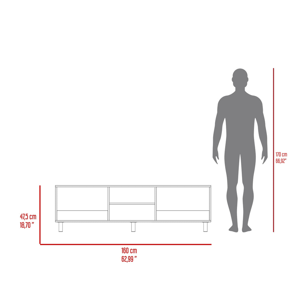 Mesa Para Tv Tunez, Wengue, Para Televisor Hasta 70 Pulgadas - vista 7