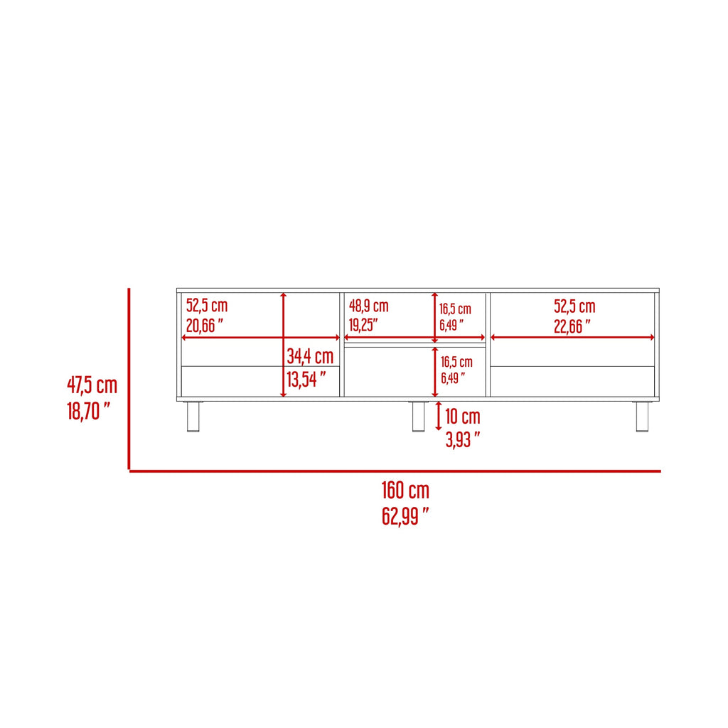 Mesa Para Tv Tunez, Wengue, Para Televisor Hasta 70 Pulgadas - vista 8