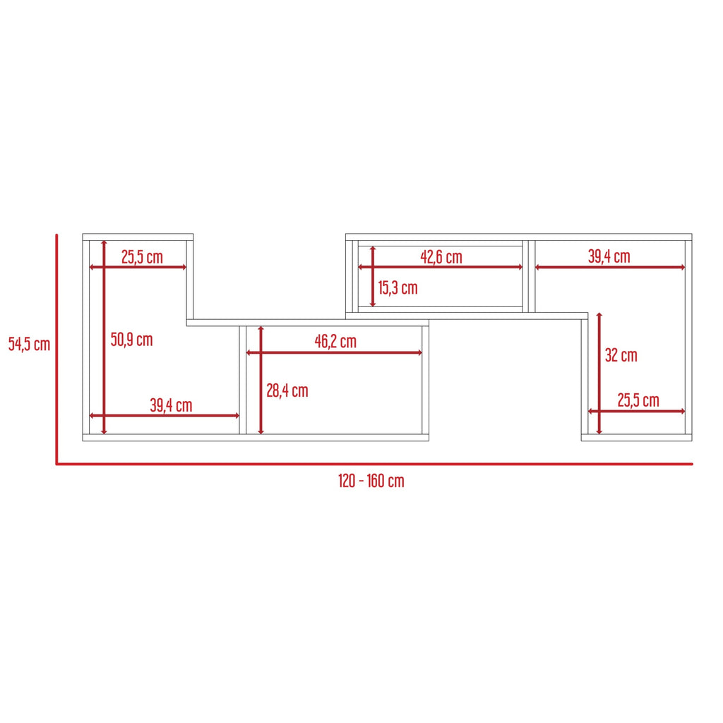 Mesa Para Tv Ascher, Wengue, con Espacio Para Televisor de 40 Pulgadas Hc - vista 7
