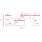 Mesa Para Tv Ascher, Wengue, con Espacio Para Televisor de 40 Pulgadas Hc - vista 7