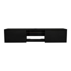 Mesa Para Tv Flotante Gleid, Wengue, con Dos Puertas Abatibles - vista 4