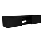 Mesa Para Tv Flotante Gleid, Wengue, con Dos Puertas Abatibles - vista 9