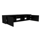 Mesa Para Tv Flotante Gleid, Wengue, con Dos Puertas Abatibles - vista 8