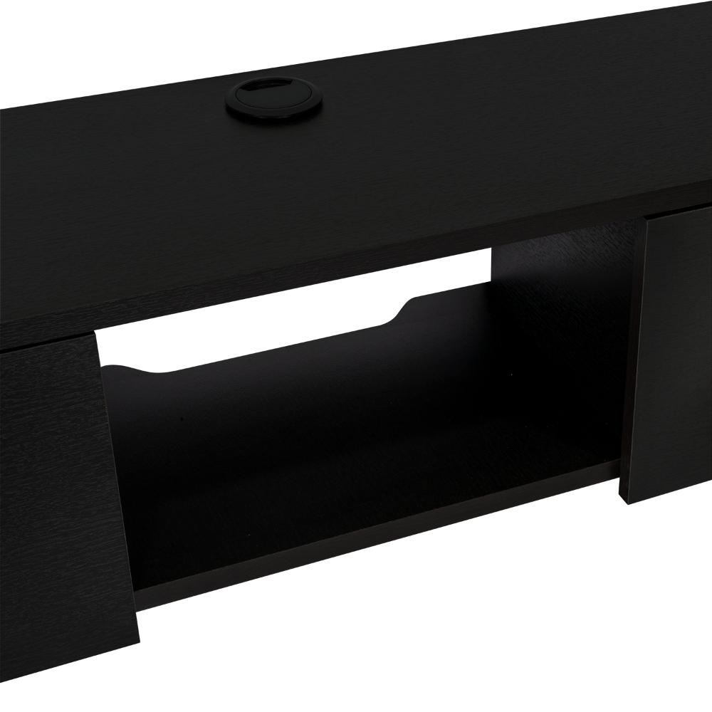 Mesa Para Tv Flotante Gleid, Wengue, con Dos Puertas Abatibles - vista 7
