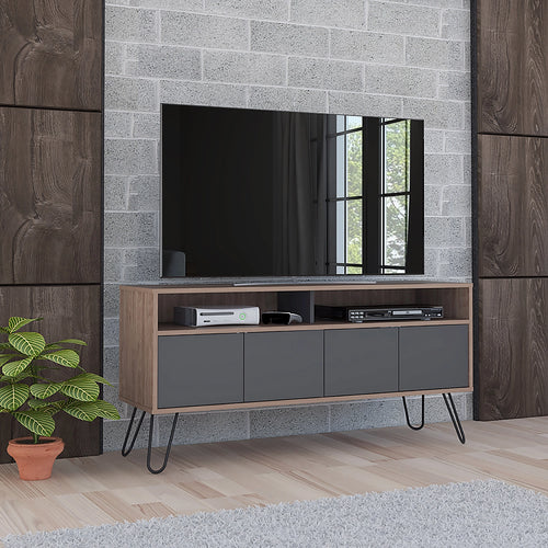 Rack Tv55 Vassel - Miel / Plomo