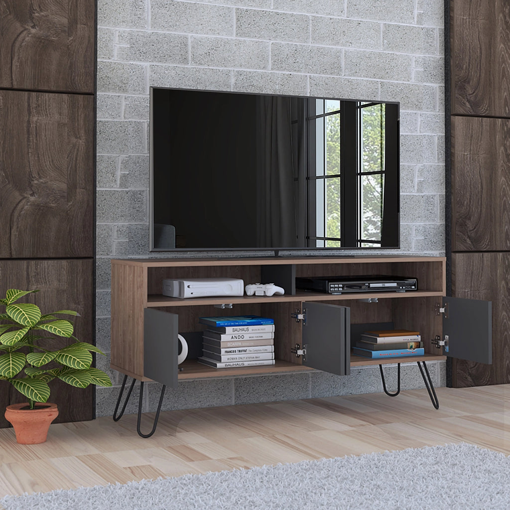 Rack Tv55 Vassel - Miel / Plomo