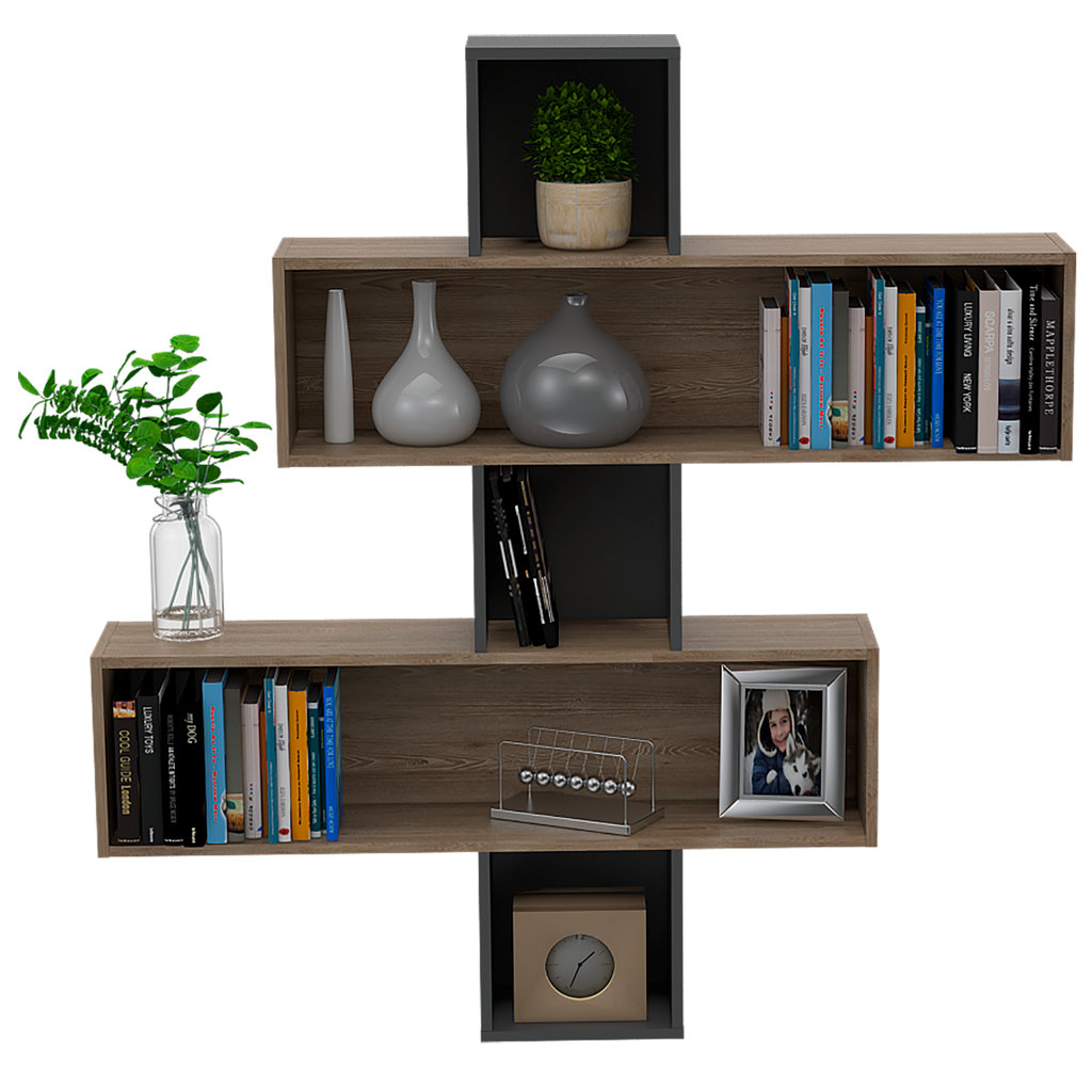 Repisa Wall 2B, Miel y Plomo, ideal para ubicar objetos - vista 4