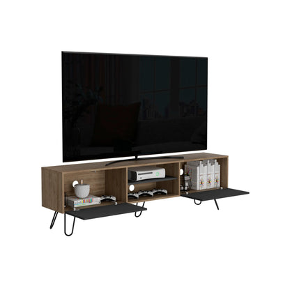 Rack Tv80 Vassel Z-180 - Miel / Plomo