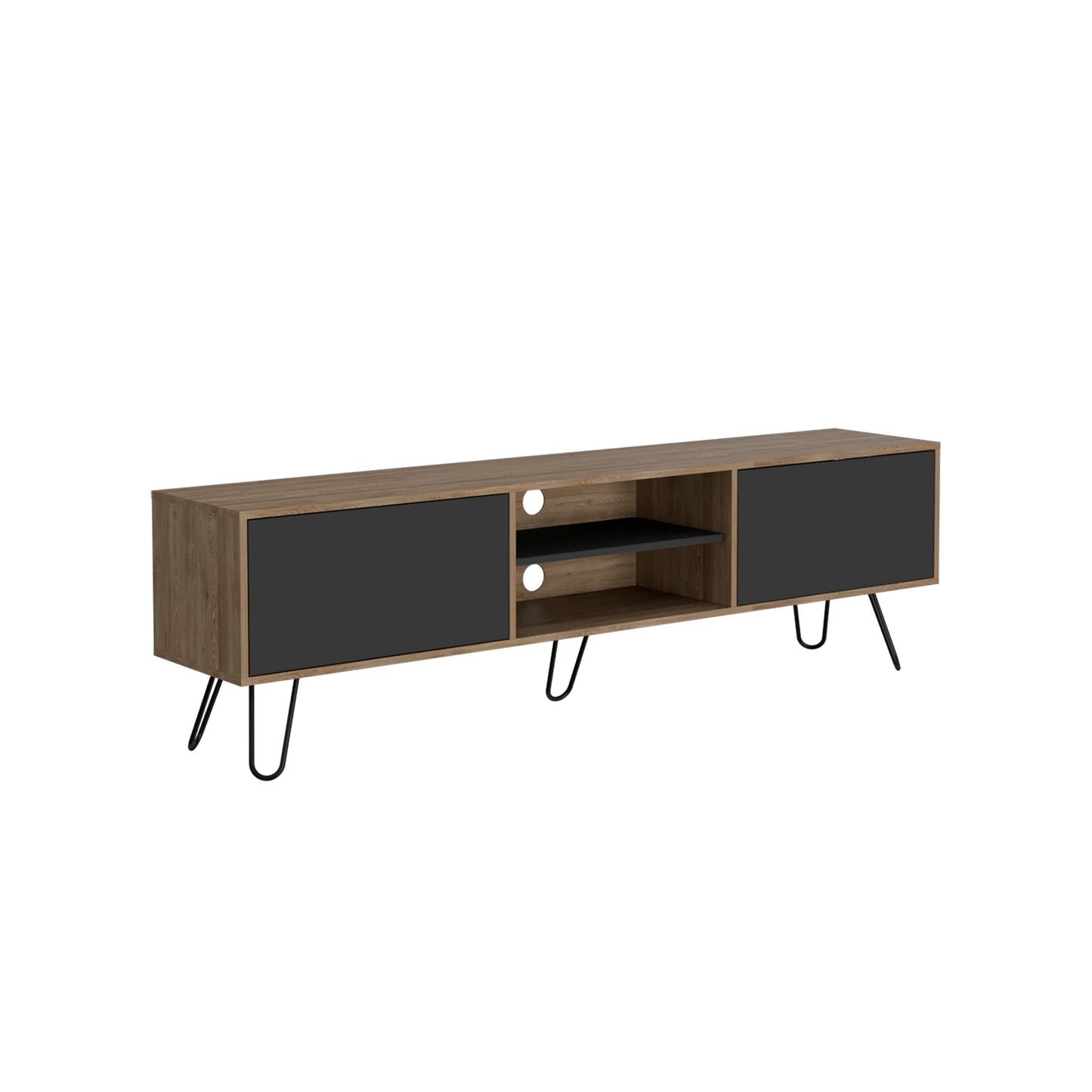 Rack Tv80 Vassel Z-180 - Miel / Plomo