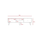 Rack Tv80 Vassel Z-180 - Miel / Plomo