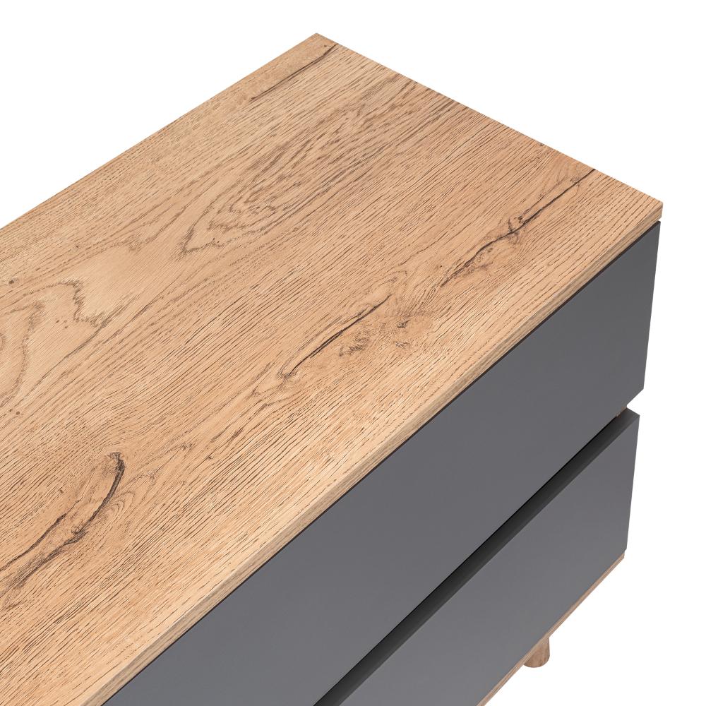 Mesa Para Tv Nashira, Macadamia y Plata Oscuro, con Espacio Para Televisor de Hasta 65 Pulgadas - vista 9