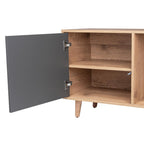 Mesa Para Tv Nashira, Macadamia y Plata Oscuro, con Espacio Para Televisor de Hasta 65 Pulgadas - vista 10