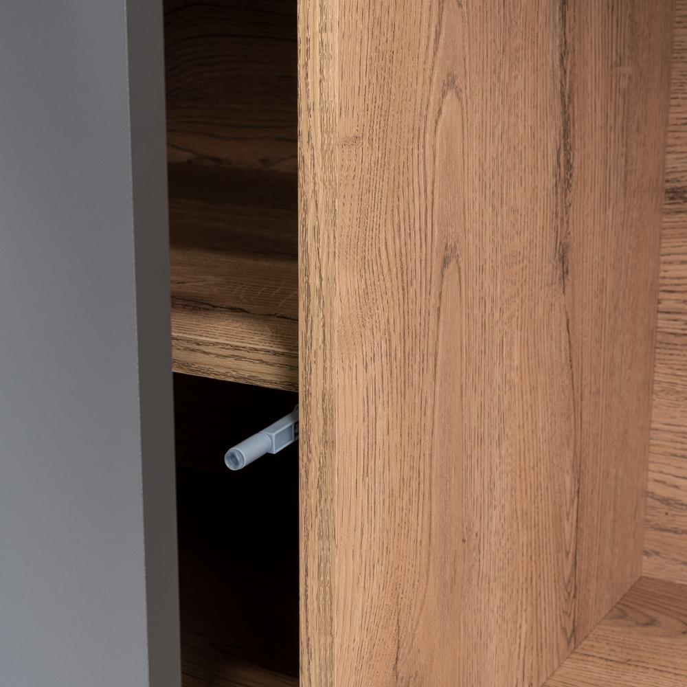 Mesa Para Tv Nashira, Macadamia y Plata Oscuro, con Espacio Para Televisor de Hasta 65 Pulgadas - vista 11