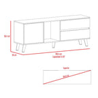 Mesa Para Tv Nashira, Macadamia y Plata Oscuro, con Espacio Para Televisor de Hasta 65 Pulgadas - vista 12