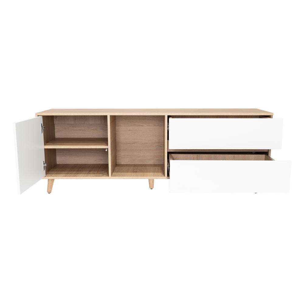 Mesa Para Tv Bored, Beige y Blanco, con Espacio Para Televisor de Hasta 60 Pulgadas - vista 6