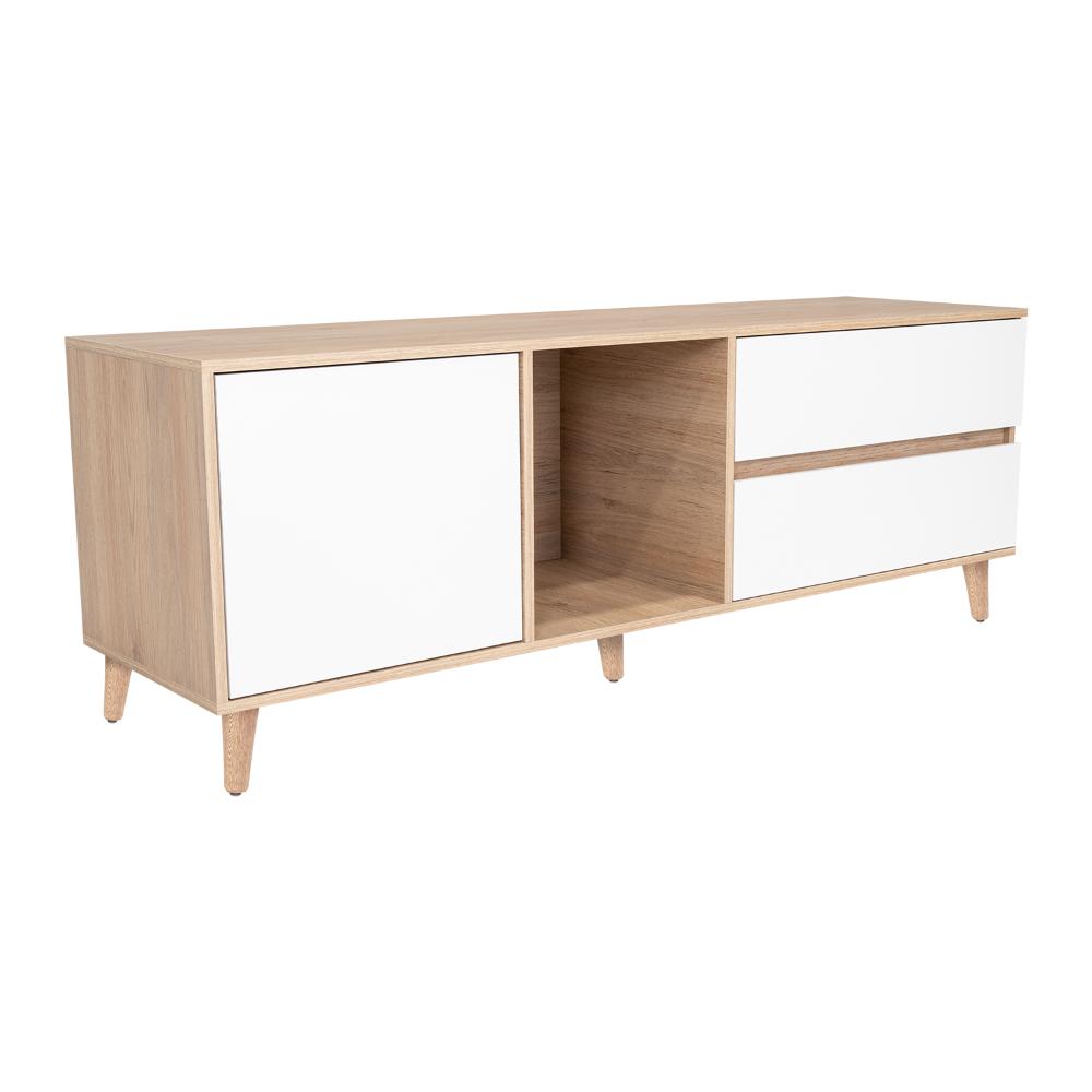 Mesa Para Tv Bored, Beige y Blanco, con Espacio Para Televisor de Hasta 60 Pulgadas - vista 3