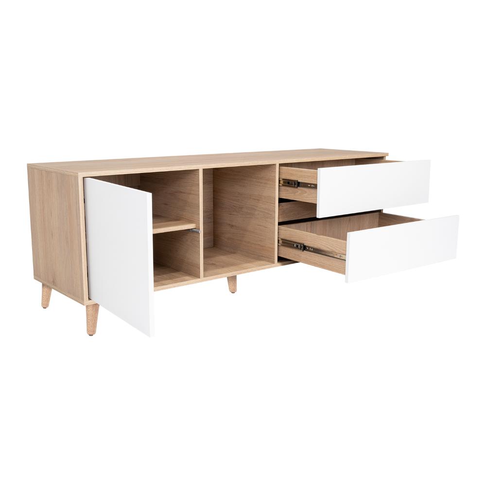 Mesa Para Tv Bored, Beige y Blanco, con Espacio Para Televisor de Hasta 60 Pulgadas - vista 4