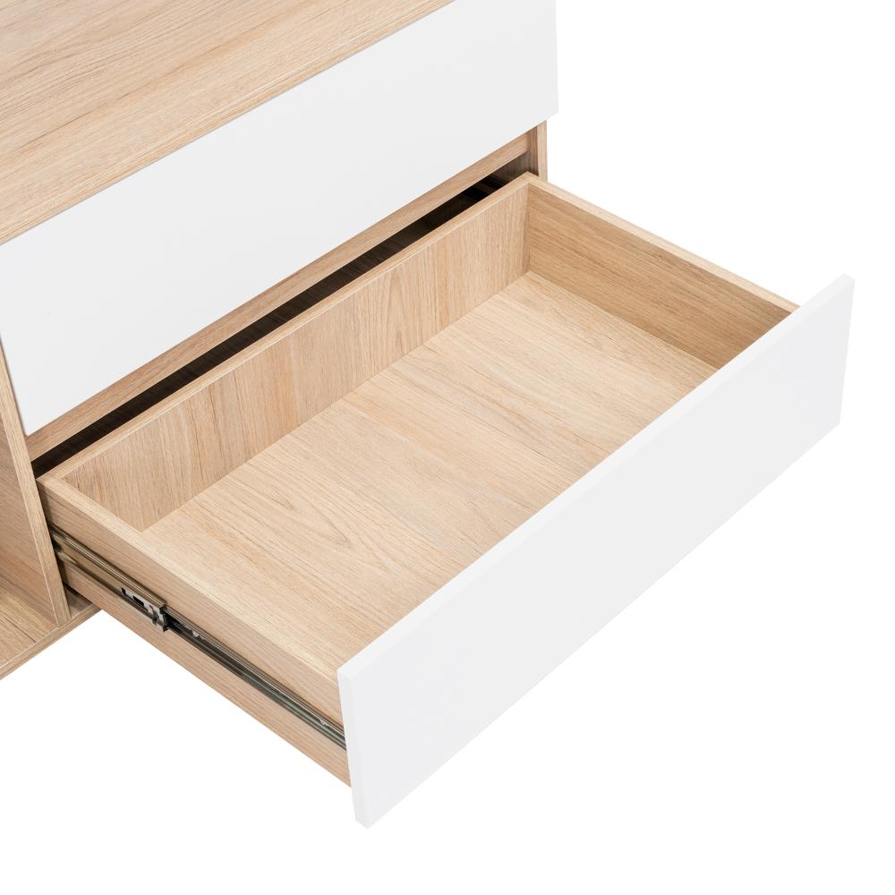 Mesa Para Tv Bored, Beige y Blanco, con Espacio Para Televisor de Hasta 60 Pulgadas - vista 7