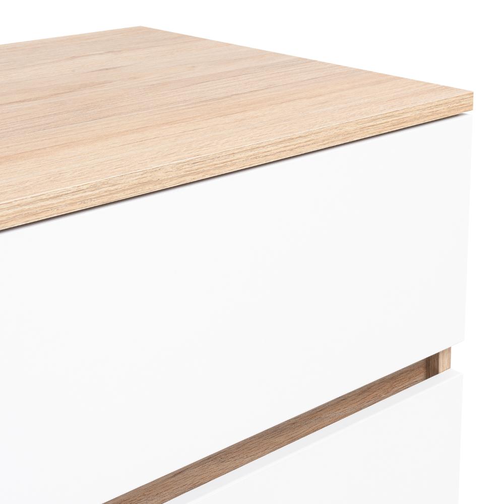 Mesa Para Tv Bored, Beige y Blanco, con Espacio Para Televisor de Hasta 60 Pulgadas - vista 8