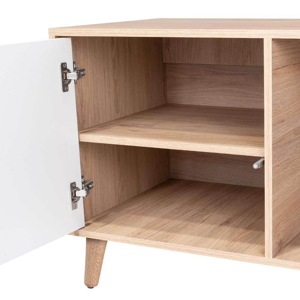 Mesa Para Tv Bored, Beige y Blanco, con Espacio Para Televisor de Hasta 60 Pulgadas - vista 10