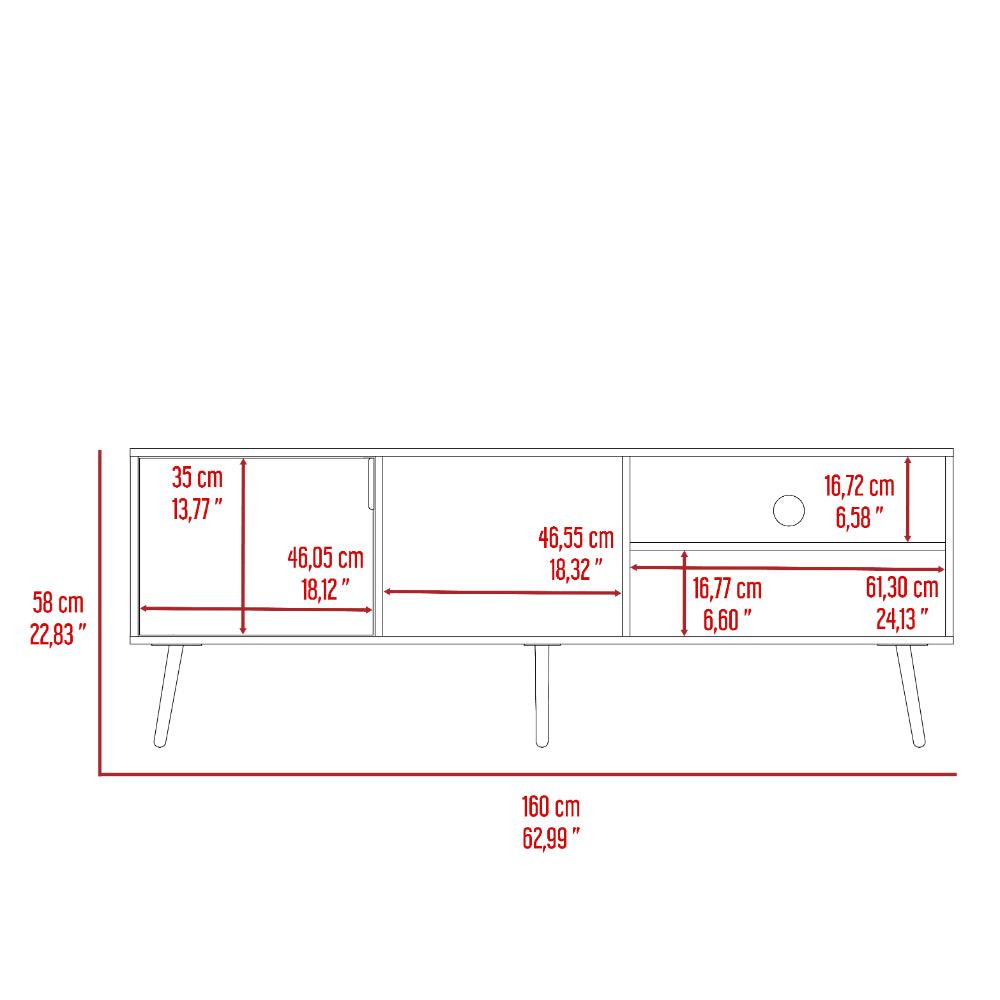 Mesa para TV Vulanno, Capri, con una puerta abatible 70" - vista 6