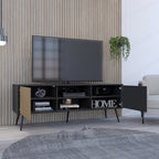 Rack Para Tv Funes Eco 150, Wengue, con espacio para ubicar objetos - vista 3