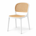 Silla Nest, Color Blanco y Beige, con Espaldar y Asiento en Rejilla - imagen 1