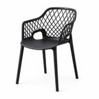 Silla con Brazos Casablanca, Negro, con Espaldar en Diamantes y Estilo Moderno - imagen 1