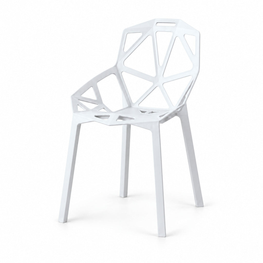 Silla Roxy, Color Blanco, con Espaldar y Diseño Moderno - imagen 1