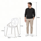 Silla Roxy, Color Blanco, con Espaldar y Diseño Moderno - imagen 4